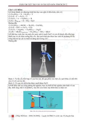 Đề thi vào Lớp 10 THPT chuyên Hóa học Thành phố Hồ Chí Minh năm 2017 (Có lời giải chi tiết)